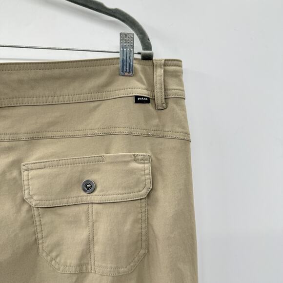 Prana Halle Nylon Stretch Standard Fit Hiking Pants Sz 18WR Brown Convertible - Picture 6 of 13